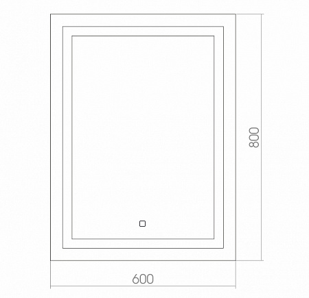 Зеркало Рига 600х800 (сенсорный выключатель)