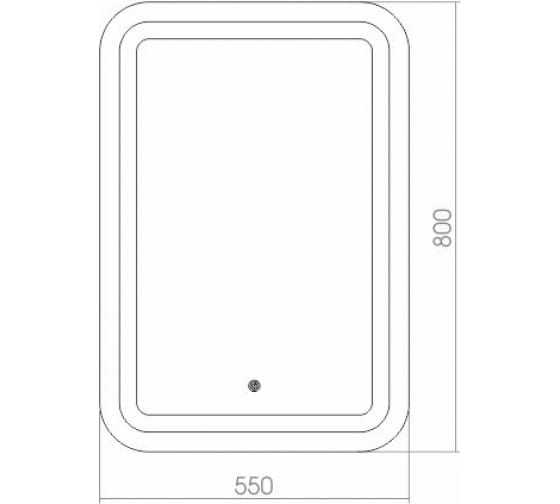 Зеркало "Мальта" 550х800 (Сенсорный выключатель) зеркало