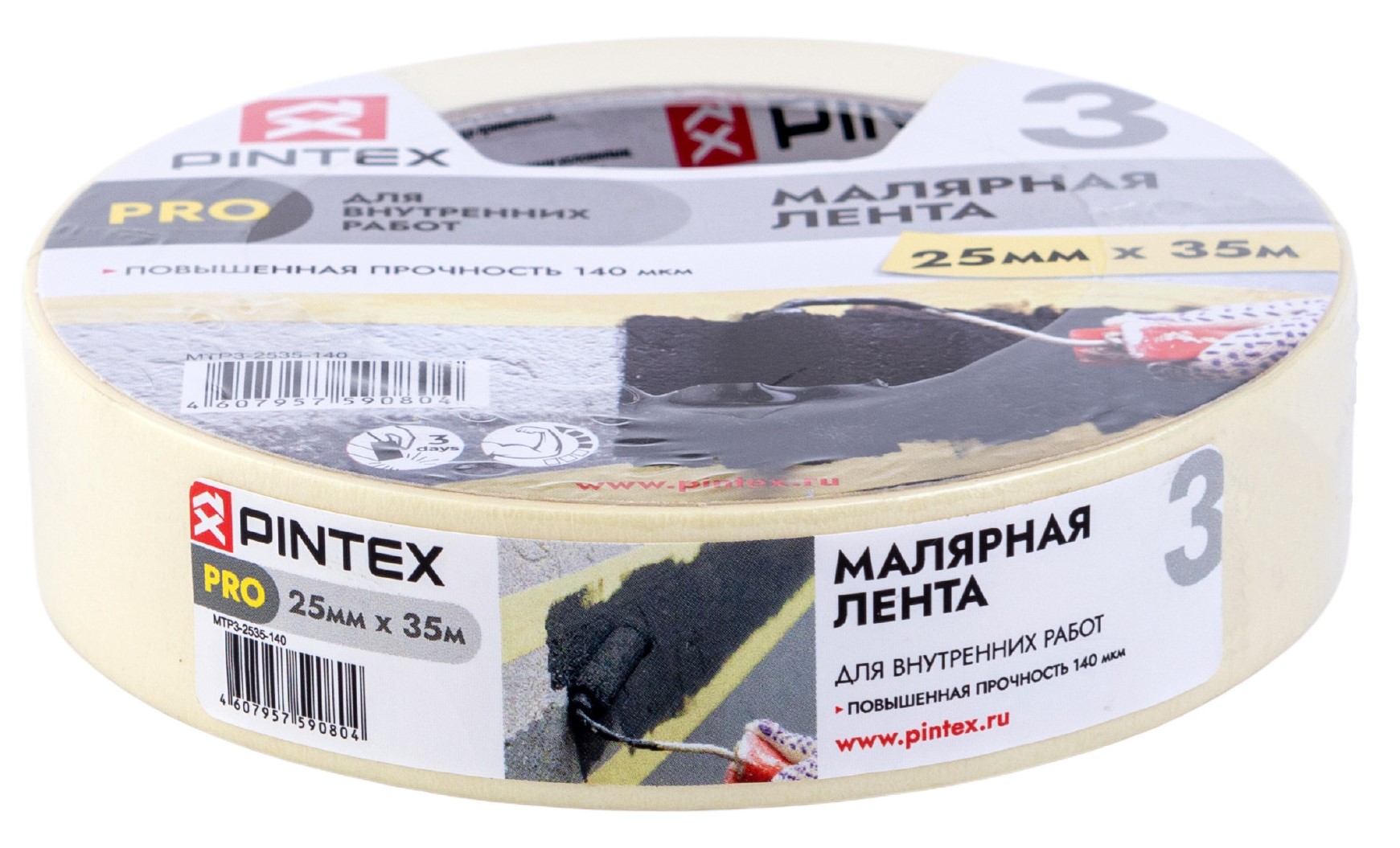 Малярная лента PINTEX Pro 140мкм 25мм*35м