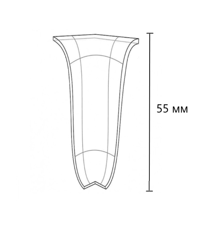 Угол внут. К-П55-1 Дуб коньячный-206 2 шт.ф/п