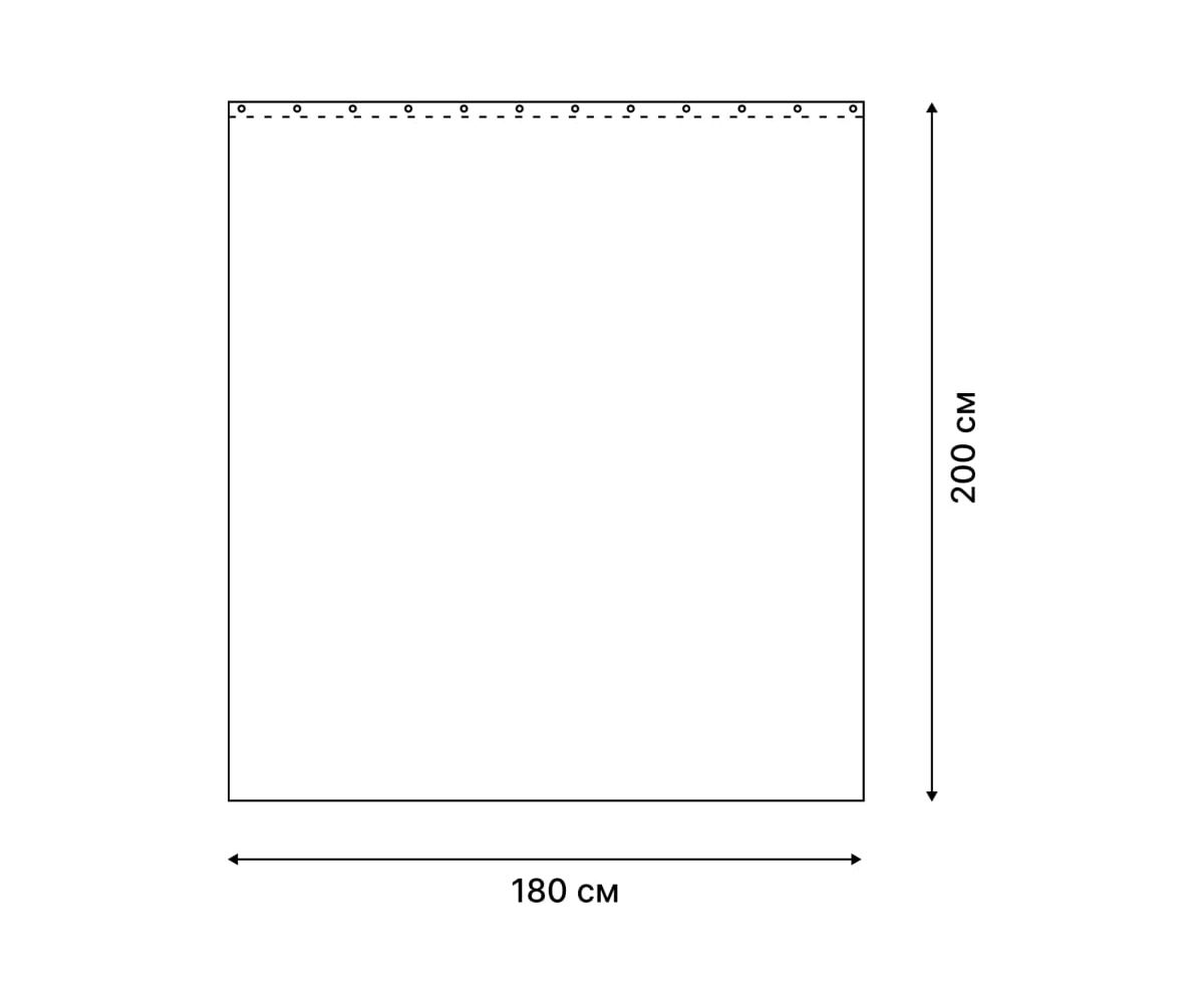 Шторка для ванной комнаты SILVER GLASS 200х180, FORA FOR-PV15