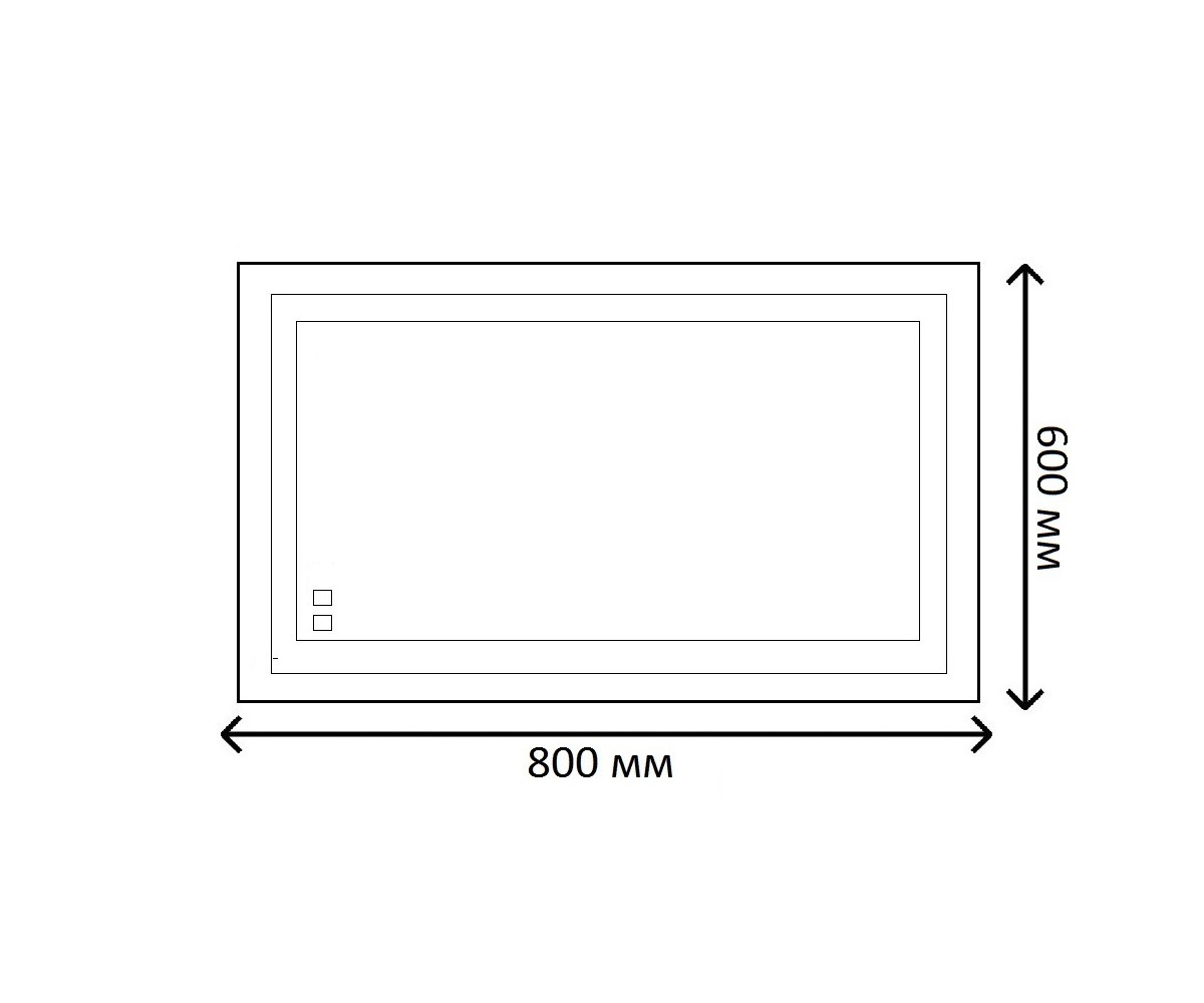 Зеркало Costabell  DW6080DFFB-01 60*80 см, сенсорный переключатель