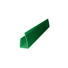 Профиль торцовый ROYALPLAST "UP" для поликарбоната 6х2100 мм, Зелёный