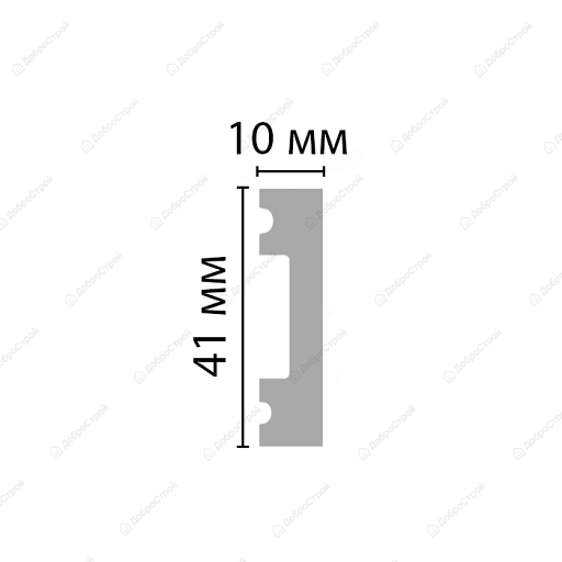 Рейка на стену 41х10х2900 Белый глянец