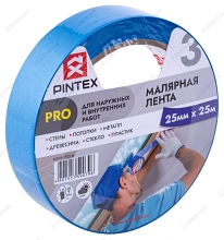 Малярная лента PINTEX Pro синяя 25мм*25м