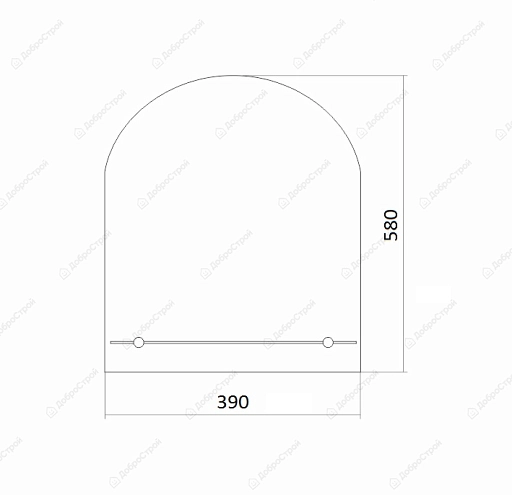 Зеркало Арка 39*58мм с полкой