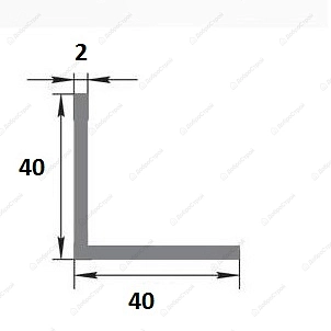 Профиль уголок 40*40*2 Уп 15.1000.501л