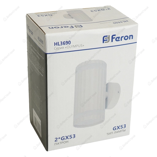 Светильник настенный Feron HL3690 12W, 230V, 2хGX53, белый