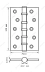 Петля стальная 125*75*2,5, 4 подш., б/колп., черный