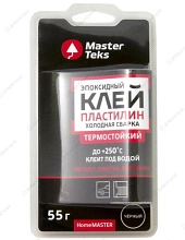 Клей-пластилин MasterTeks HM эпоксидный холодная сварка термостойкий 0,055 черный