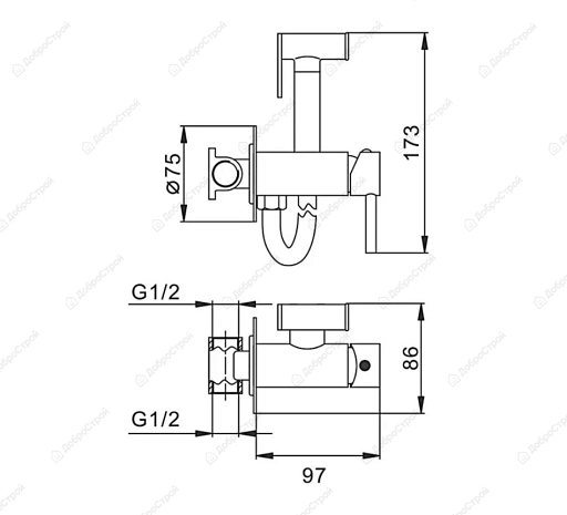 Гигиенический душ Frap F7505-2