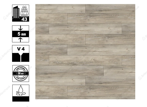 Ламинат SPC c подложкой Дуб Тейнир 43класс