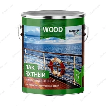 Лак FARBITEX ПРОФИ WOOD, уралкидный, яхтный, атмосферостойкий, высокоглянцевый, 9 л