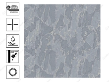 Обои Lava виниловые на флизелиновой основе горячего тиснения 10,05х1,06м серый