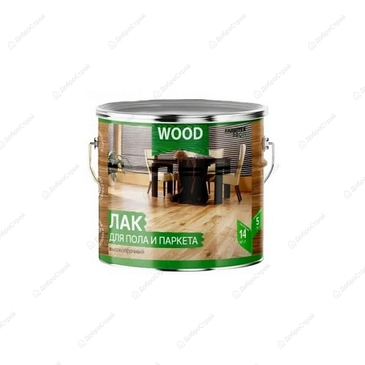 Лак Farbitex Профи Wood для пола и паркета, алкидный, 3 л