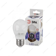 Лампа cветодиодная LED P45-11W-860-E27 ЭРА (диод, шар, 11Вт, хол, E27) (10/100/3600)