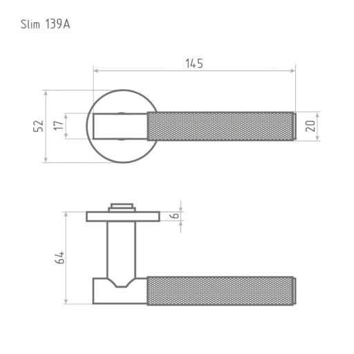 Ручка дверная Slim 139А черный