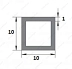 Труба квадратная 10*10*1 ТКв 01.2000.501л