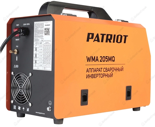 Полуавтомат сварочный инверторный Patriot WMA 205MQ MIG/MAG/MMA