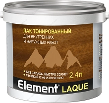 Лак акриловый тонированный Element LAQUE бесцветный 2,4 л (2,47 кг)