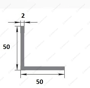 Профиль уголок 50*50*2 Уп 17.1000.500
